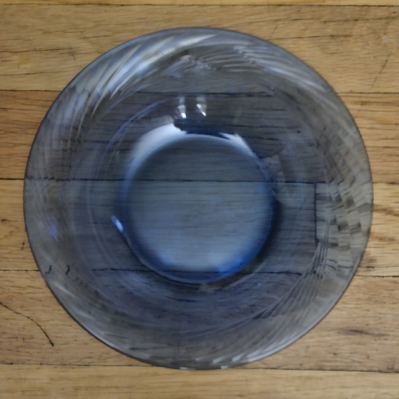 Vintage Set Of 4 PYREX Festiva Cobalt Blue Glass Swirl Soup/Cereal Bowls - Picture 5 of 6